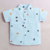 Baby Boys Regular Fit Printed Mandarin Collar Casual Shirt