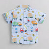 Baby Boys Regular Fit Printed Slim Collar Casual Shirt