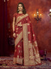 Banarasi silk printed rich pallu saree with blouse pieces
